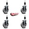 Service Caster 5'' Semi Steel Wheel Swivel 1-3/8'' Expanding Stem Caster Set, 4PK SCC-EX20S515-SSR-138-4 - alternate 2